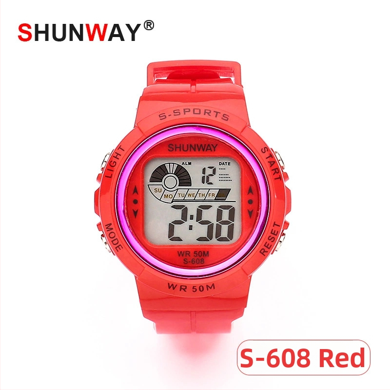 Shengwei Παιδικός ηλεκτρονικός ρολόι με νυχτερινό φωτισμό για μαθητές — αδιάβροχος μέχρι 50 μ, ψηφιακή οθόνη, λουρί TPU