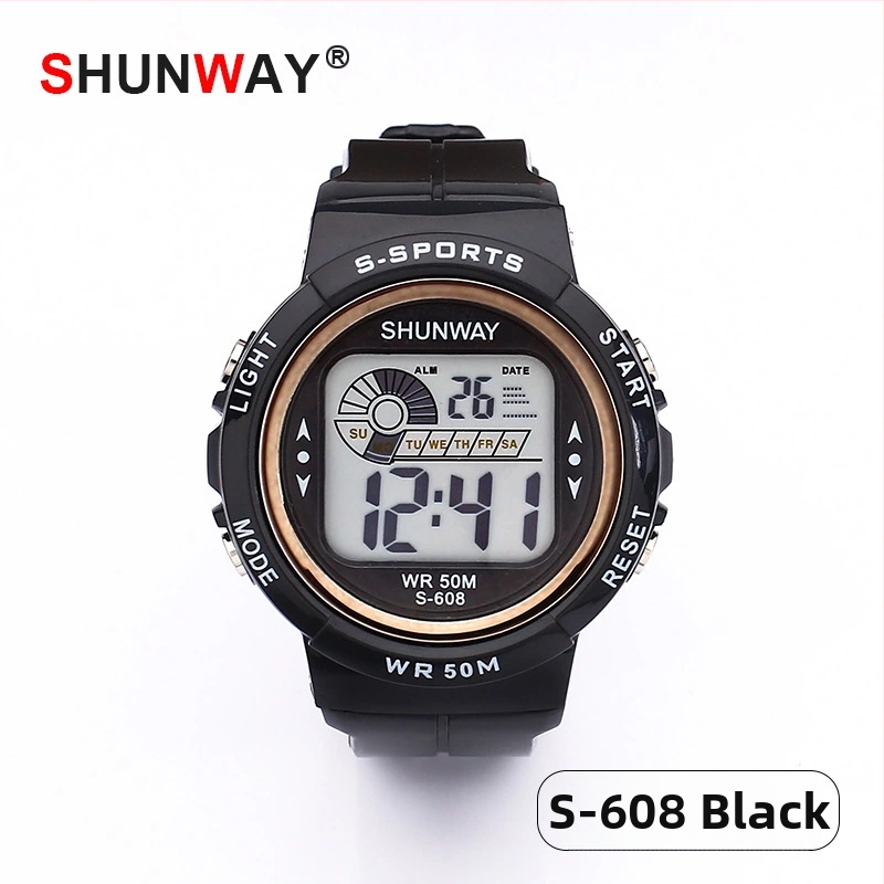 Shengwei Παιδικός ηλεκτρονικός ρολόι με νυχτερινό φωτισμό για μαθητές — αδιάβροχος μέχρι 50 μ, ψηφιακή οθόνη, λουρί TPU