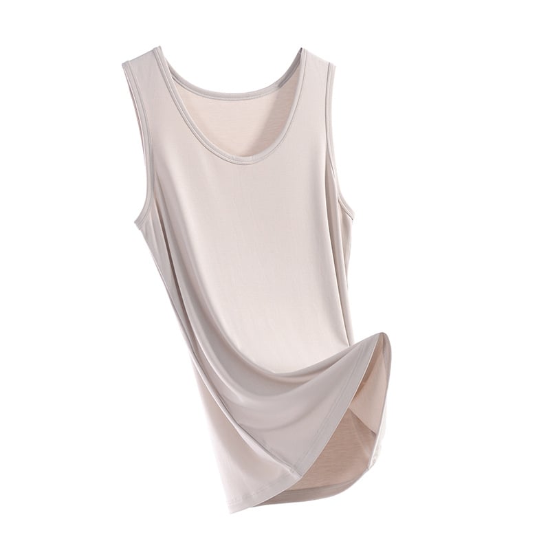 Vīriešu sporta veste, pielāgota piegriezums, bez piedurknēm, vienkrāsaina, modal-viskozes maisījums (91% viskoze, 9% spandeks), plāns audums