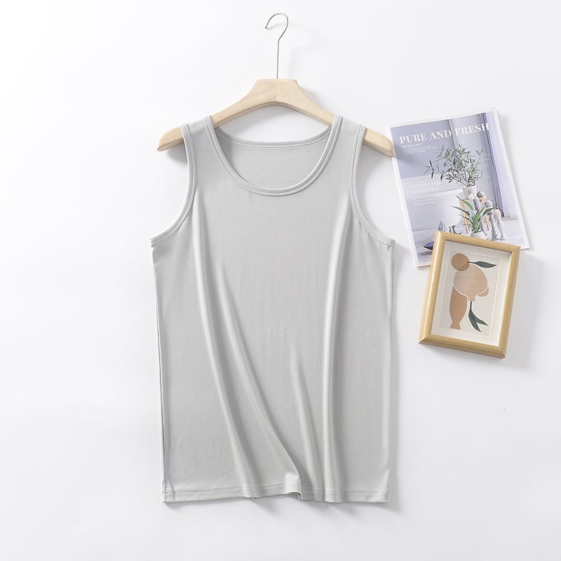 Vīriešu sporta veste, pielāgota piegriezums, bez piedurknēm, vienkrāsaina, modal-viskozes maisījums (91% viskoze, 9% spandeks), plāns audums