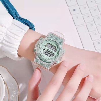 Smeeto/Somito ηλεκτρονικός αθλητικός ρολόι για εφήβους, 44 mm κυκλικό καντράν, σιλικόνινο λουρί, πλαστικό σώμα