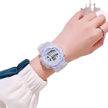 Smeeto/Somito ηλεκτρονικός αθλητικός ρολόι για εφήβους, 44 mm κυκλικό καντράν, σιλικόνινο λουρί, πλαστικό σώμα