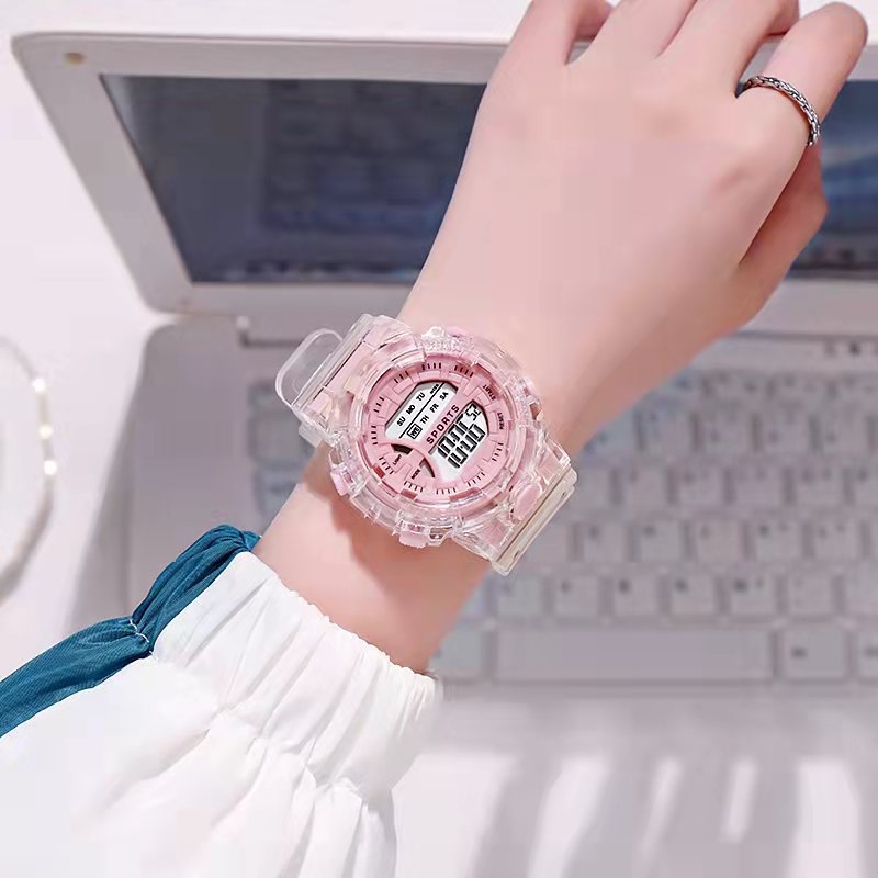 Smeeto/Somito ηλεκτρονικός αθλητικός ρολόι για εφήβους, 44 mm κυκλικό καντράν, σιλικόνινο λουρί, πλαστικό σώμα