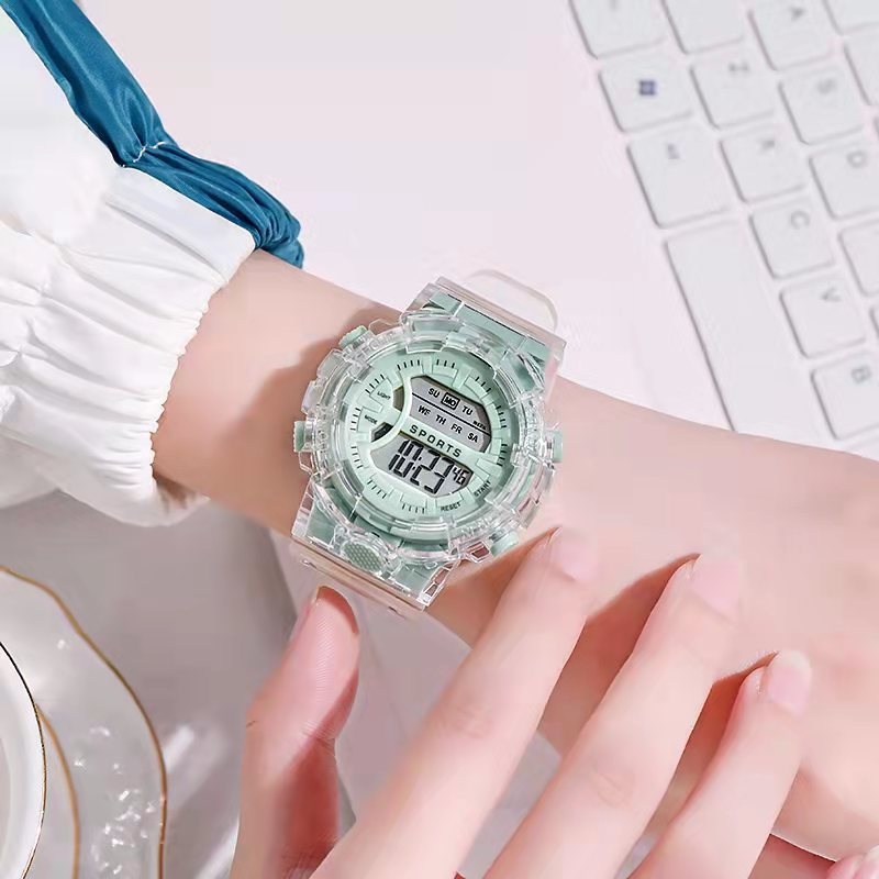 Smeeto/Somito ηλεκτρονικός αθλητικός ρολόι για εφήβους, 44 mm κυκλικό καντράν, σιλικόνινο λουρί, πλαστικό σώμα