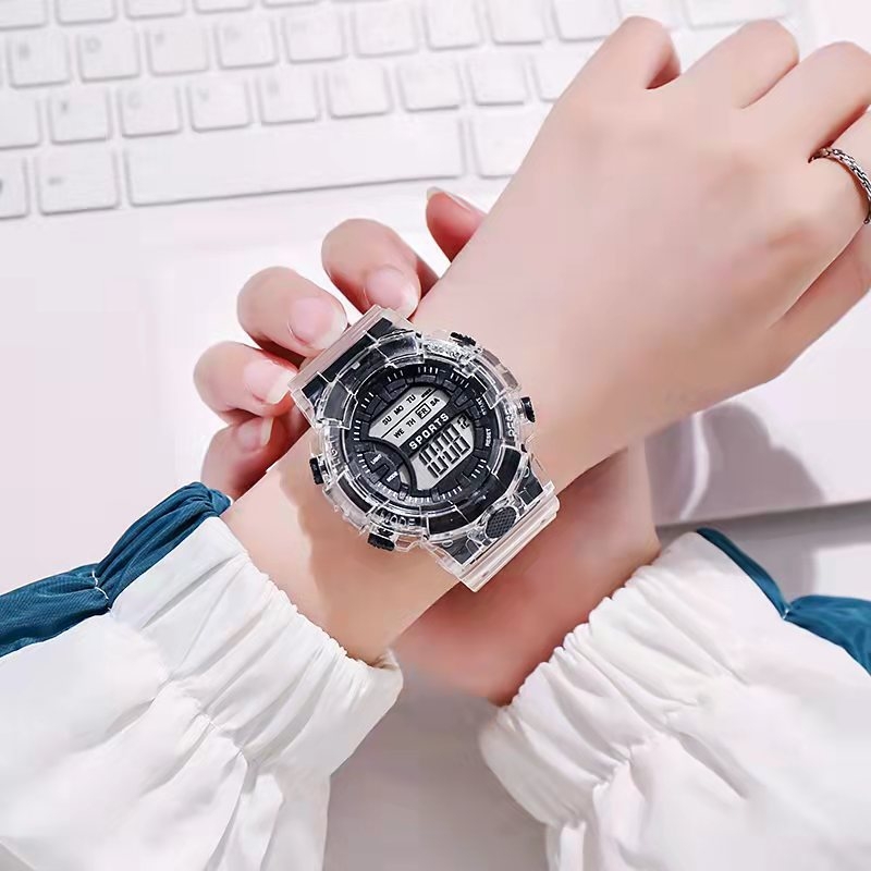 Smeeto/Somito ηλεκτρονικός αθλητικός ρολόι για εφήβους, 44 mm κυκλικό καντράν, σιλικόνινο λουρί, πλαστικό σώμα