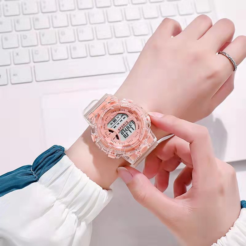 Smeeto/Somito ηλεκτρονικός αθλητικός ρολόι για εφήβους, 44 mm κυκλικό καντράν, σιλικόνινο λουρί, πλαστικό σώμα