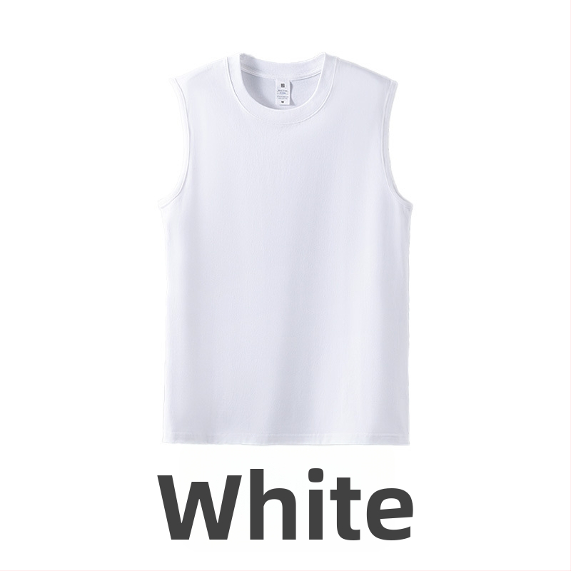 Sporta veste bez piedurknēm no kokvilnas – vienkrāsaina, brīvs griezums, biezs audums