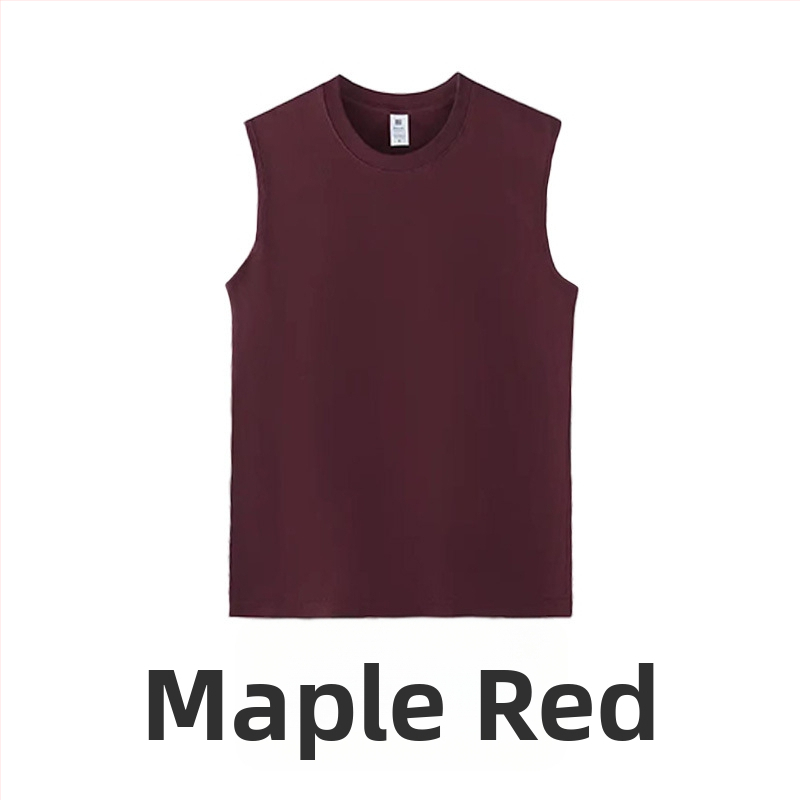 Sporta veste bez piedurknēm no kokvilnas – vienkrāsaina, brīvs griezums, biezs audums