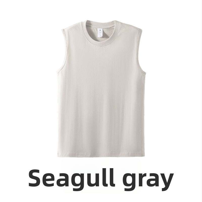 Sporta veste bez piedurknēm no kokvilnas – vienkrāsaina, brīvs griezums, biezs audums