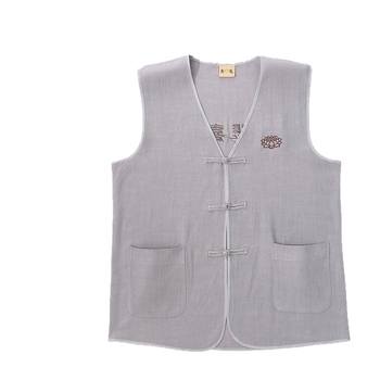 Templu brīvprātīgo vestes ar svītrainu rakstu, corduroy audums, galvenais audums: lins, brīvā piegriezuma, piemērota rudens sezonai