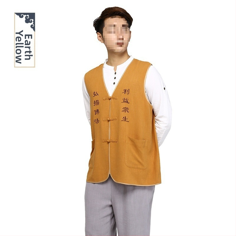 Templu brīvprātīgo vestes ar svītrainu rakstu, corduroy audums, galvenais audums: lins, brīvā piegriezuma, piemērota rudens sezonai