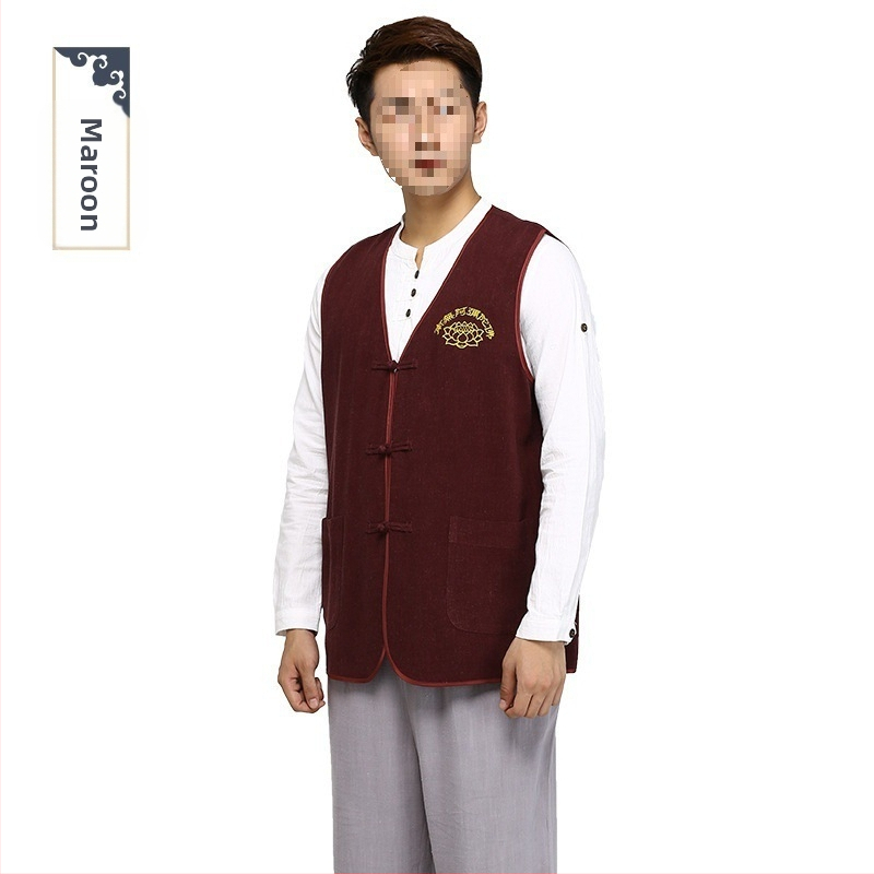 Templu brīvprātīgo vestes ar svītrainu rakstu, corduroy audums, galvenais audums: lins, brīvā piegriezuma, piemērota rudens sezonai