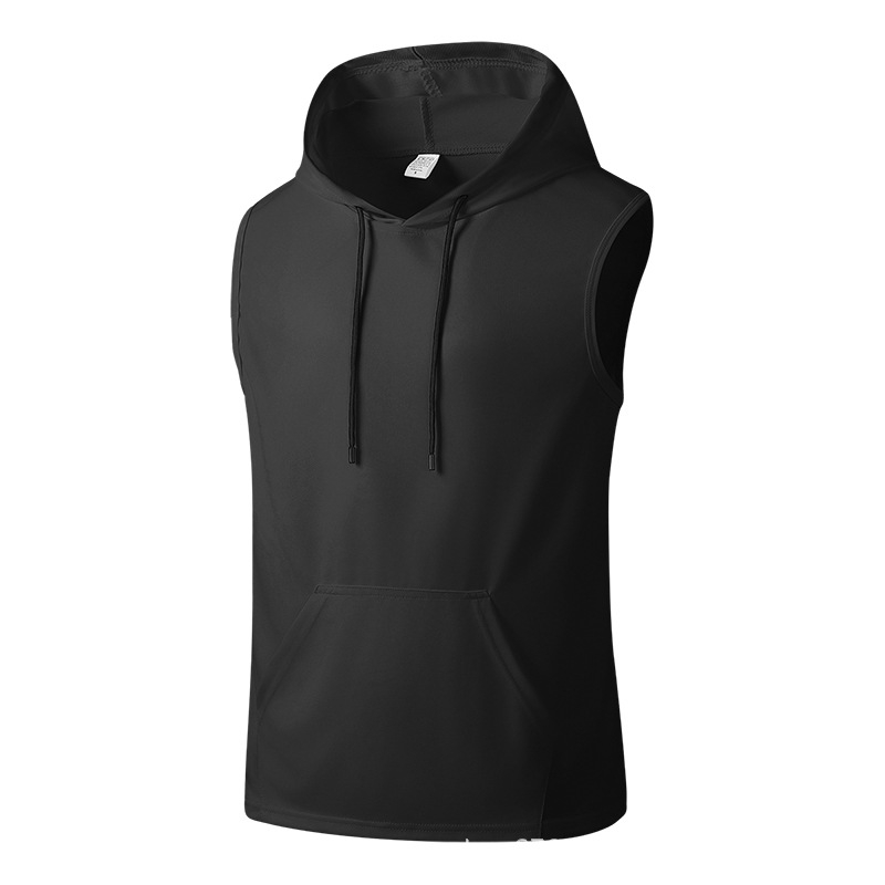 Sporta veste bez piedurknēm, ātri žūstoša, brīvs piegriezums, 100% poliesteris, vienkāršs dizains