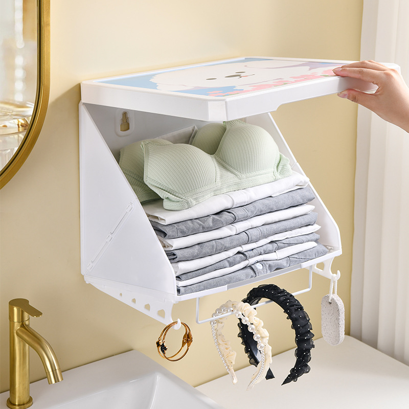 Sienā uzstādāms saliekamā ABS plastmasas mantu uzglabāšanas kārba — putekļu izturīga un ūdensizturīga, bez urbšanas