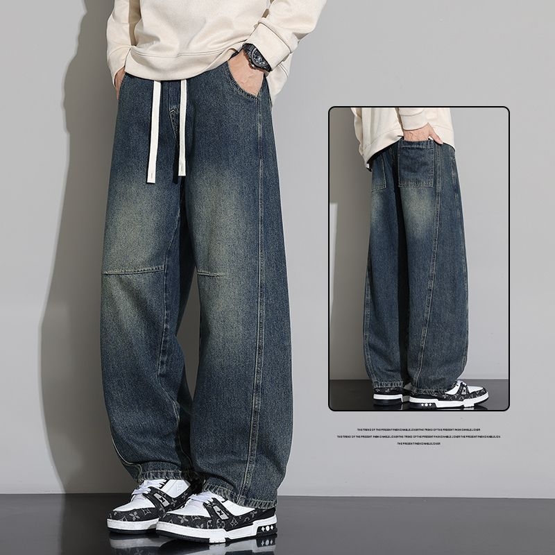 Farmernadrág egyenes szabású, chenille anyagból, középmagas derekú, téli szezonra