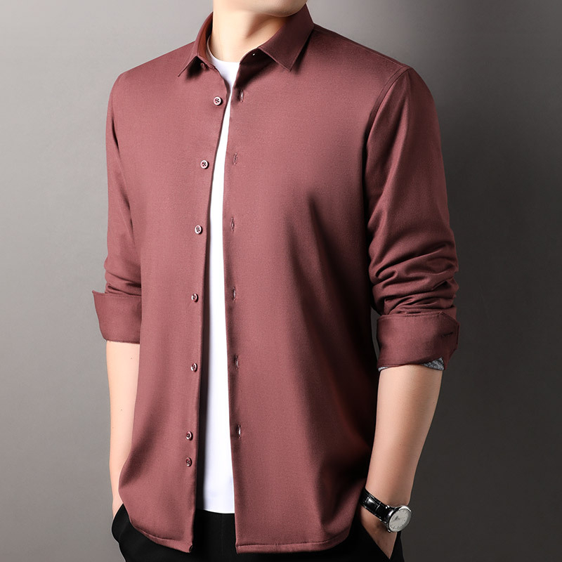 Vyriniai marškiniai su žąsų pūkų užpildais, Modal audinys, kvadratinė apykaklė, ilgos rankovės, prigludęs kirpimas, žiema 2024