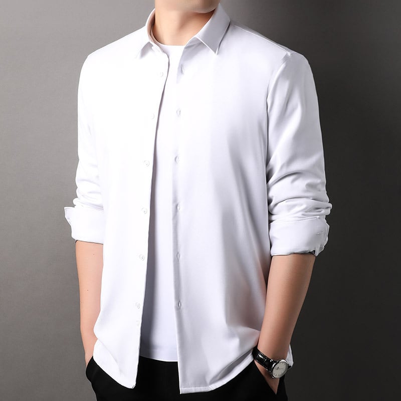 Vyriniai marškiniai su žąsų pūkų užpildais, Modal audinys, kvadratinė apykaklė, ilgos rankovės, prigludęs kirpimas, žiema 2024