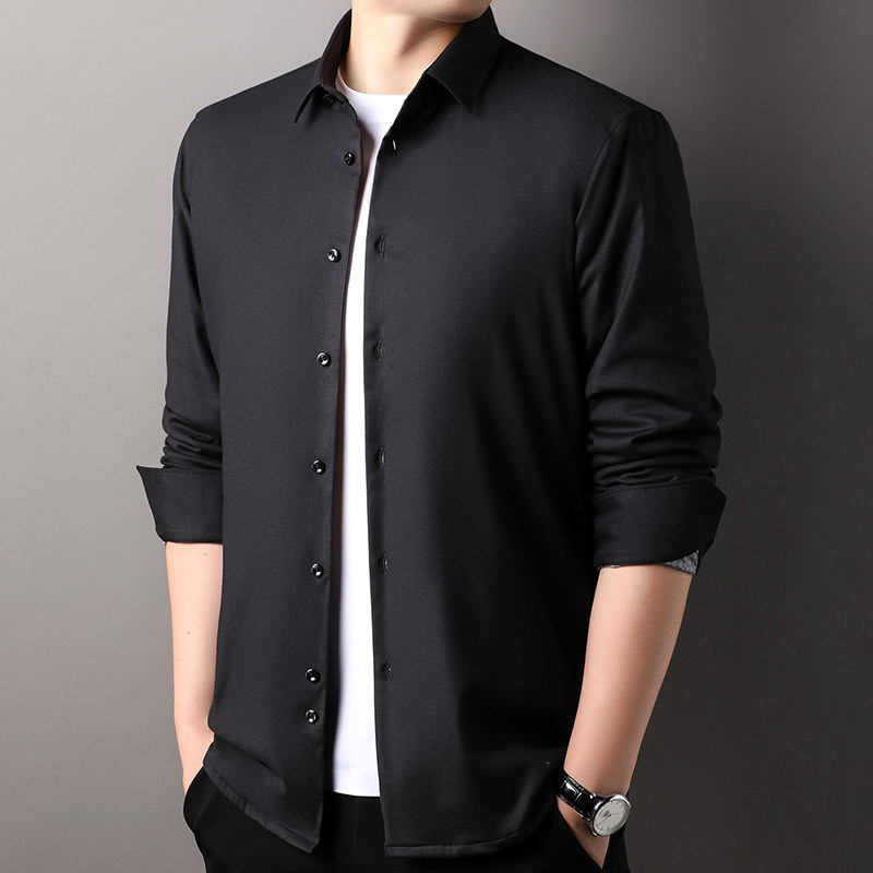 Vyriniai marškiniai su žąsų pūkų užpildais, Modal audinys, kvadratinė apykaklė, ilgos rankovės, prigludęs kirpimas, žiema 2024