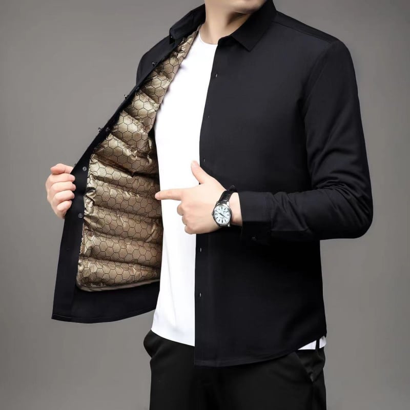 Vyrinis marškinys su grafeno izoliacija ir nuimamą pūkų įdėklą žiemai