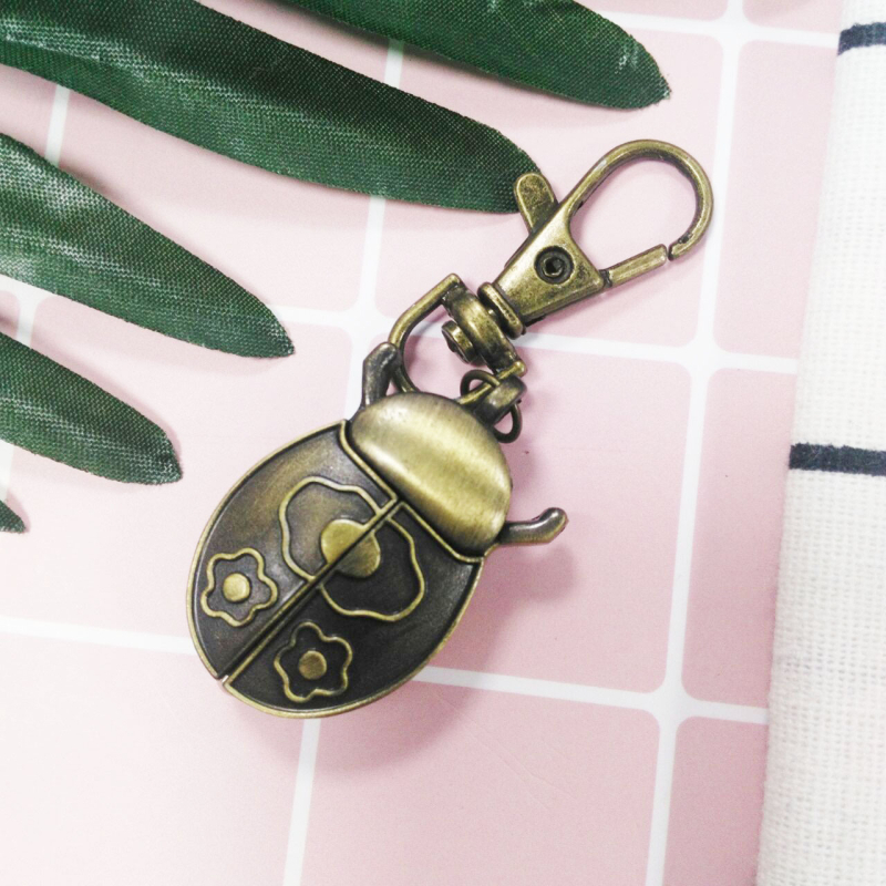 Retro džepni sat s motivom insekta – unisex kvarcni mehanizam SL39, 24-satni indikator, vodootporan