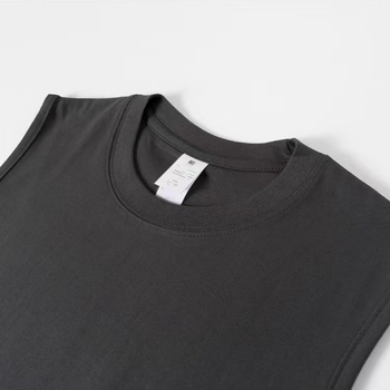 Vīriešu bez piedurknēm T-krekls, brīvs piegriezums, 100% kokvilna, 240 g svars, vasaras model