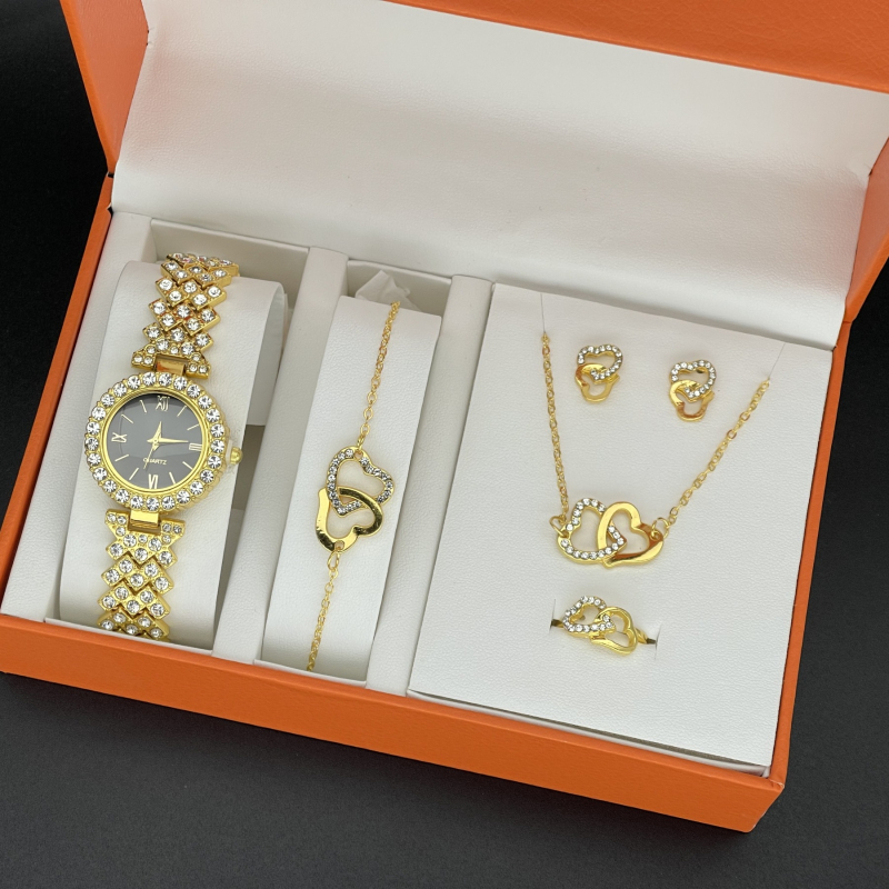 Set ženskih modnih satova, kvarcni mehanizam, YJ marka, model 618, kućište od legure, kaiš od legure