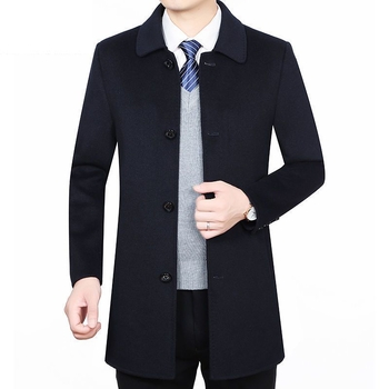 Vyriskas Corduroy paltas, középhossz, laisvas kirpimas, vienoje eilėje užsegimas, pagrindinis audinys: lino (<10%)