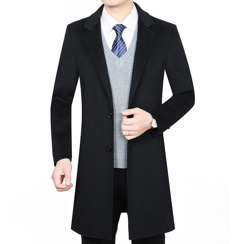 Vyriskas Corduroy paltas, középhossz, laisvas kirpimas, vienoje eilėje užsegimas, pagrindinis audinys: lino (<10%)