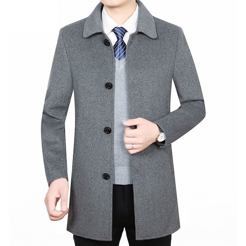 Vyriskas Corduroy paltas, középhossz, laisvas kirpimas, vienoje eilėje užsegimas, pagrindinis audinys: lino (<10%)