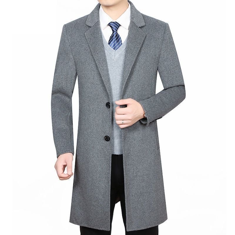 Vyriskas Corduroy paltas, középhossz, laisvas kirpimas, vienoje eilėje užsegimas, pagrindinis audinys: lino (<10%)