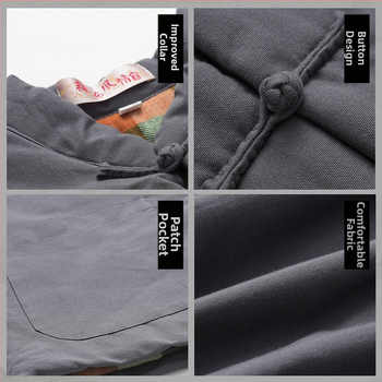 Pamut töltött mellény kínai stílusban, laza szabás, vastag pamut töltet, pamut főanyag