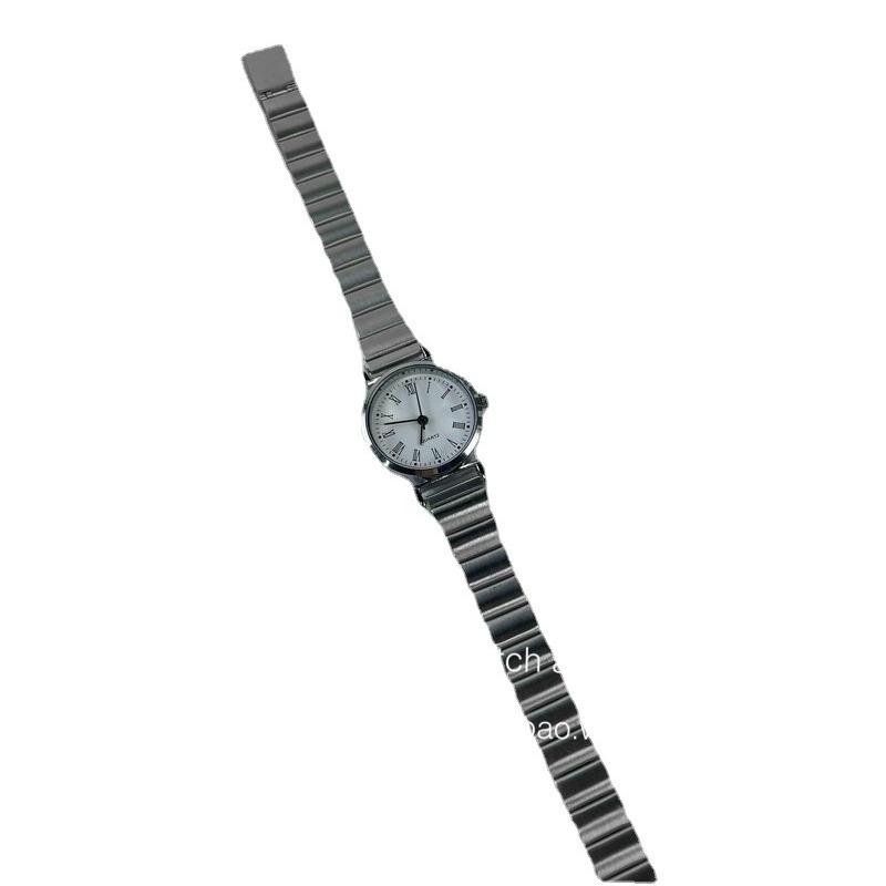 Ženski sat s kvarcnim mehanizmom, čelični kaiš, kućište od cinkove legure, kružni brojčanik promjera 26 mm, analogni prikaz