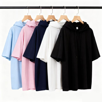 Женски суитшърт с качулка, 3/4 ръкав, полиестер 95%+, ежедневен японско-кореански стил