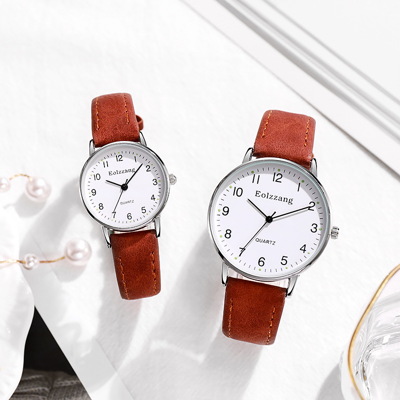 Ženski kvarcni sat Seagull SL68, kućište od legure, kožni remen, Harajuku inspiriran korejski stil