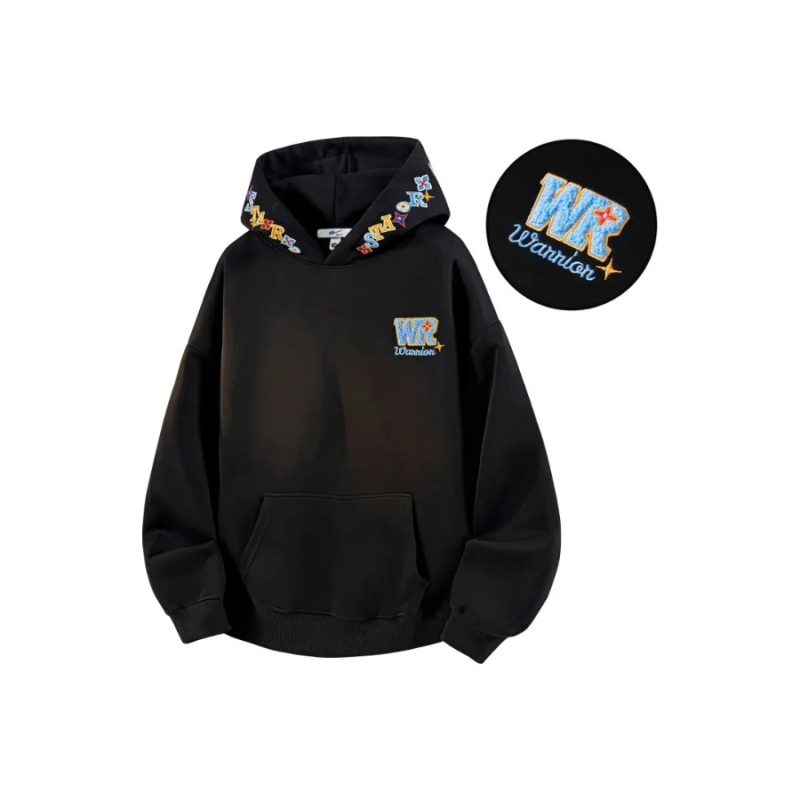 Hoodie u američkom stilu, s velikim slovima izvezenim natpisom, za žene, jesen-zima, širok kroj