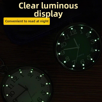 Egzamino kišeninis laikrodis su mechaniniu judėjimu, apvalus ciferblatas 40 mm, lydinio korpusas, įprastas stiklas