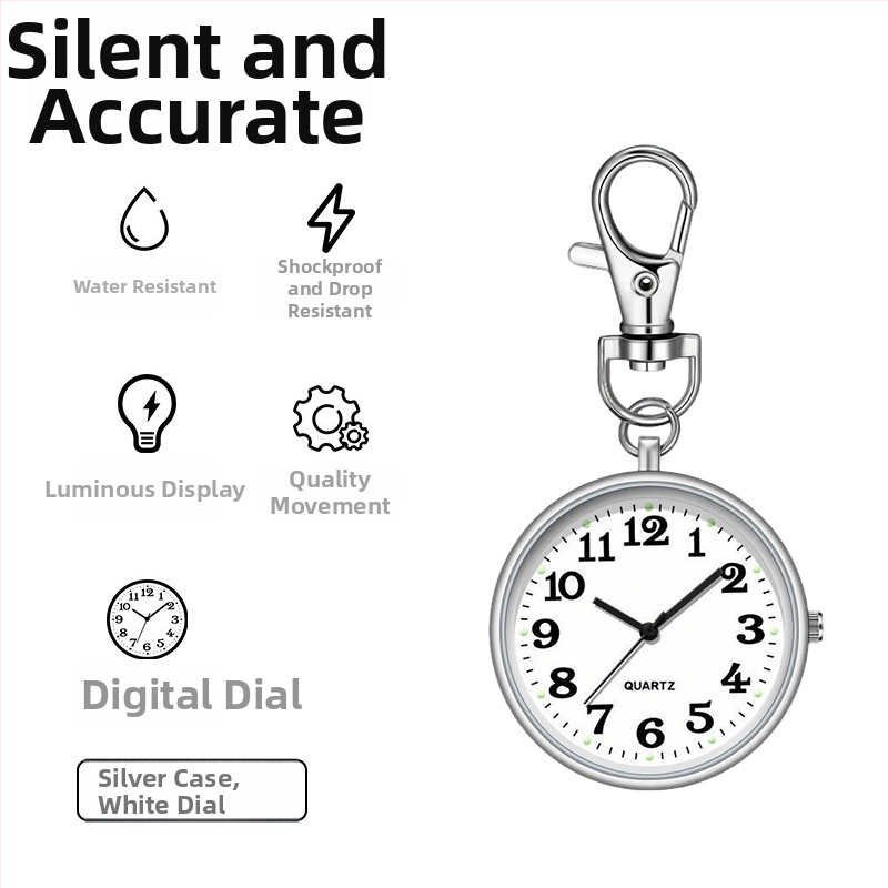 Egzamino kišeninis laikrodis su mechaniniu judėjimu, apvalus ciferblatas 40 mm, lydinio korpusas, įprastas stiklas