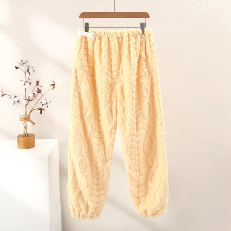 Pantaloni de casă pentru gravidă toamnă iarnă, croială lejeră, talie medie, susținerea abdomenului, țesătură flanel poliester 95%+