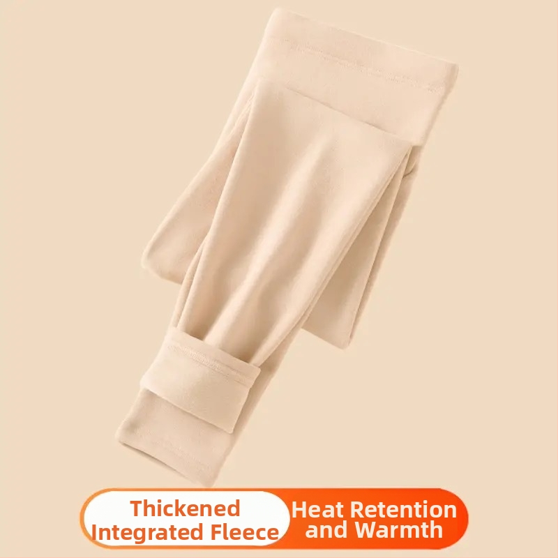 Pantaloni de maternitate cu căptușeală polar, groși, talie înaltă, croială lejeră, pentru toamnă-iarnă