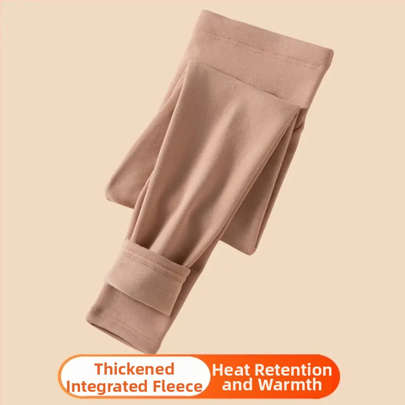 Pantaloni de maternitate cu căptușeală polar, groși, talie înaltă, croială lejeră, pentru toamnă-iarnă