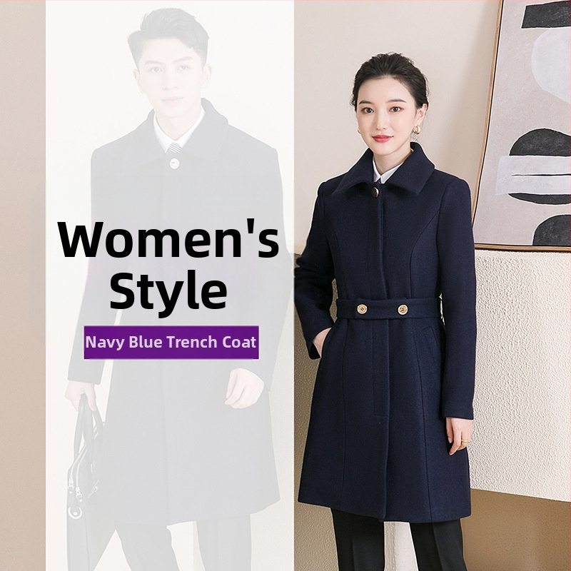 Γυναικείο tweed παλτό μεσαίου μήκους, μακριά μανίκια, μονόμπροστο κούμπωμα, με ζώνη, εξωτερικό ύφασμα 80% πολυεστέρας / 20% βαμβάκι, επένδυση 100% βαμβάκι