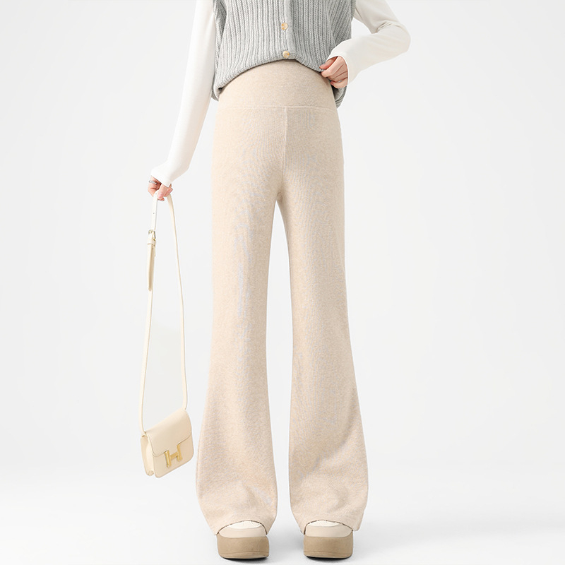 Pantaloni pentru gravide – croială lejeră, model toamnă-iarnă 2025 (Poliester 90-95%, Grosime medie, Microelasticitate, Talie medie)