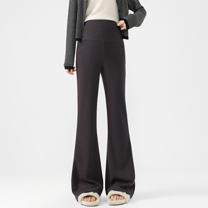 Pantaloni pentru gravide – croială lejeră, model toamnă-iarnă 2025 (Poliester 90-95%, Grosime medie, Microelasticitate, Talie medie)