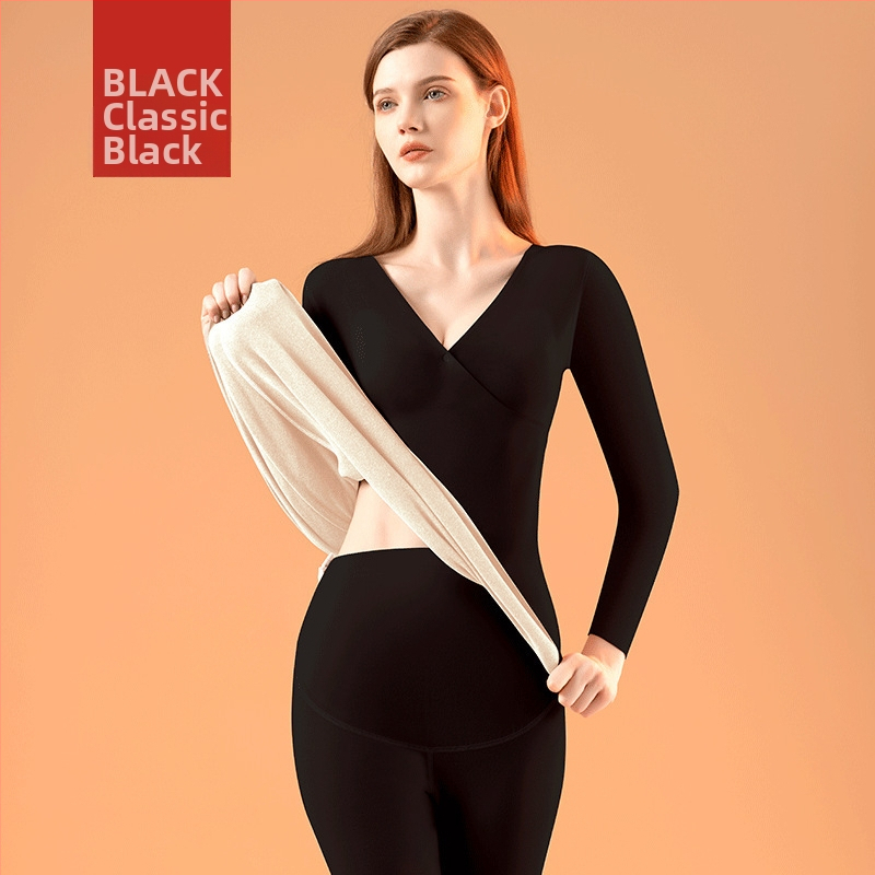 Termālā apakšveļa grūtniecēm ar barošanas atveri un fleece iekšējo apdari, garām piedurknēm tops un bikses, 90–95% poliesters