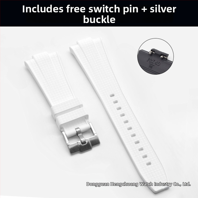 Tekutý silikónový náramok na hodinky pre TianPRX Super Player, model T137.407/410 s konvexným otvorom, Hengchuang, leto 2024