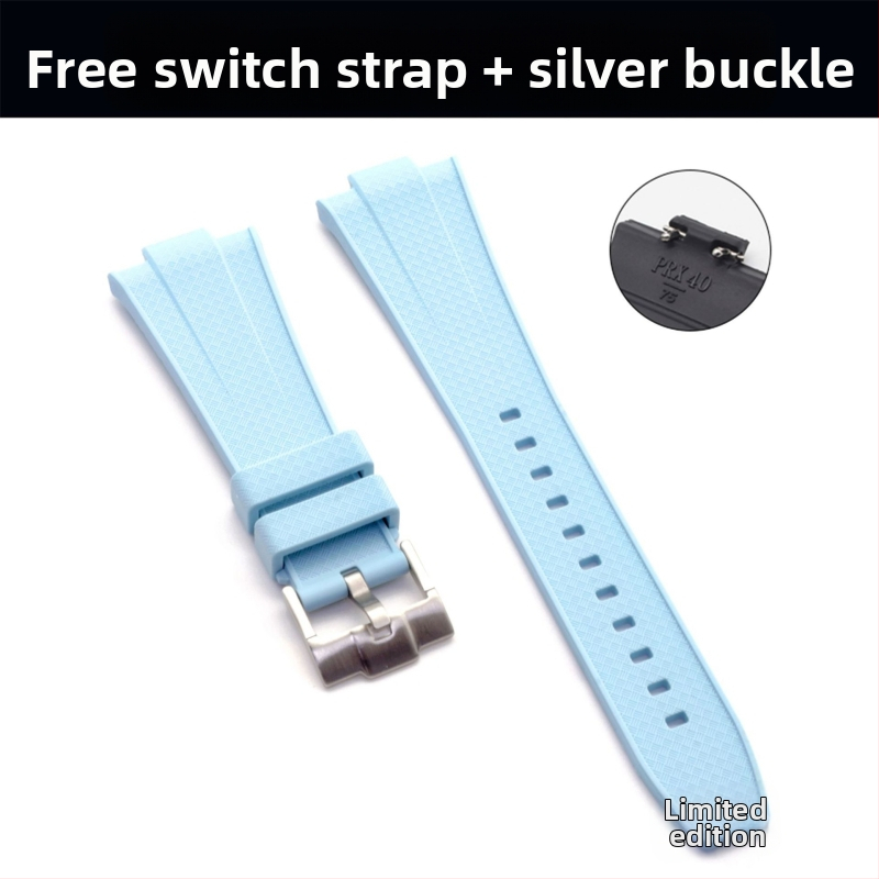 Tekutý silikónový náramok na hodinky pre TianPRX Super Player, model T137.407/410 s konvexným otvorom, Hengchuang, leto 2024