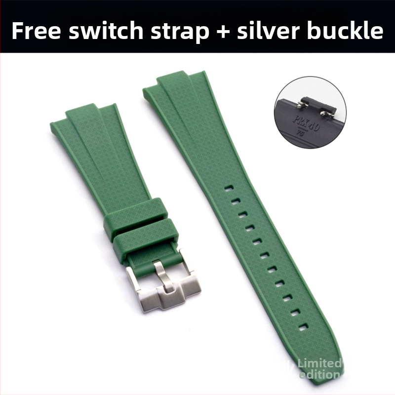 Tekutý silikónový náramok na hodinky pre TianPRX Super Player, model T137.407/410 s konvexným otvorom, Hengchuang, leto 2024