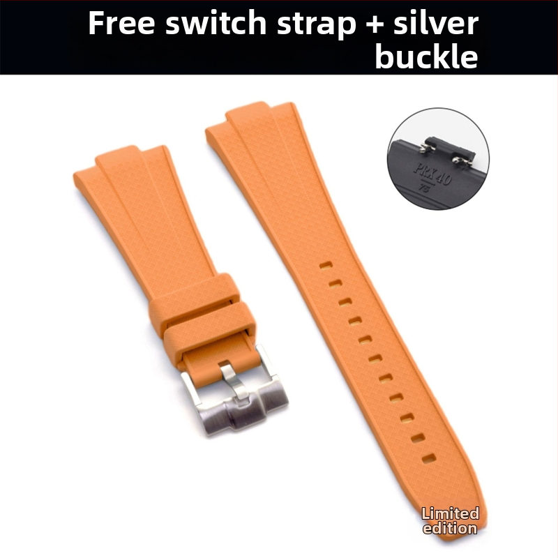 Tekutý silikónový náramok na hodinky pre TianPRX Super Player, model T137.407/410 s konvexným otvorom, Hengchuang, leto 2024