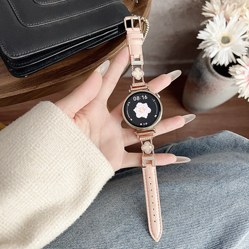 Brățară de ceas – piele naturală, model patru frunze cu textură crocodil, compatibilă cu Huawei Watch GT4/GT5, stil versatil