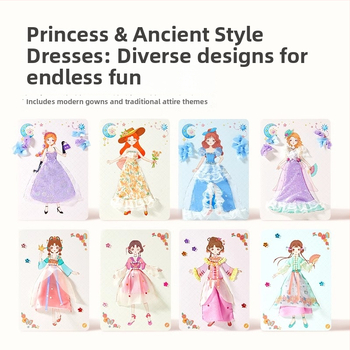 Mideer ručno izrađena DIY igračka za djevojčice – Tiha knjiga s dodacima za princezin kostim, uzrast 4–6 godina